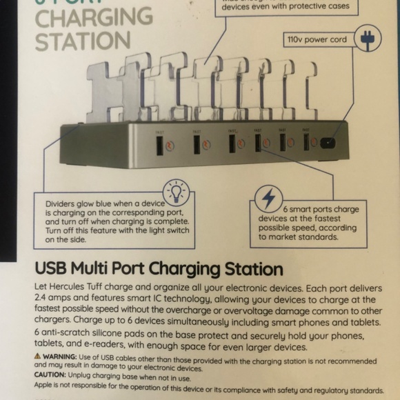 6-port usb IPhone/tablet charging station - Picture 3 of 4